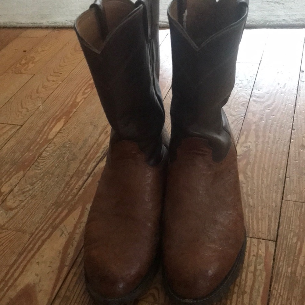 Larry Mahan ostrich leather boots